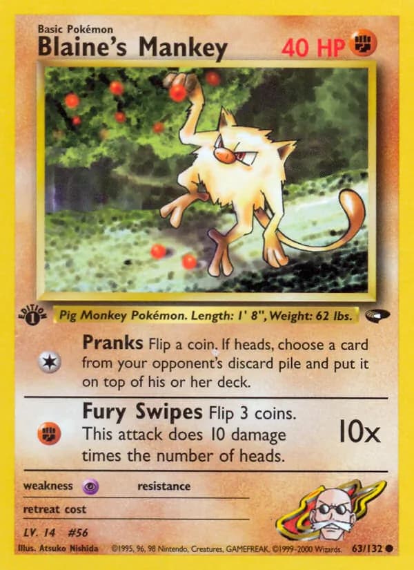 Blaine's Mankey – Gym Challenge 63