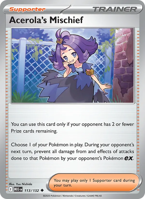 Acerola's Mischief – Mega Evolution 113