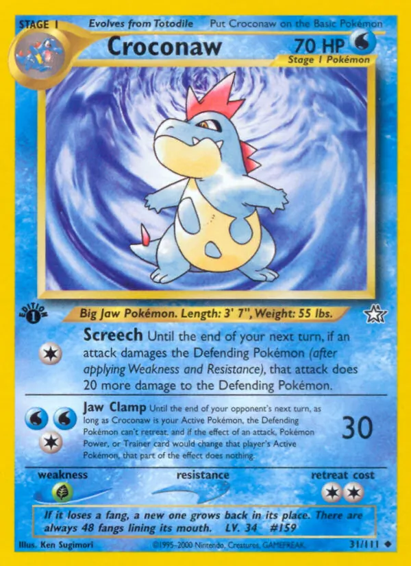 Croconaw – Neo Genesis 31