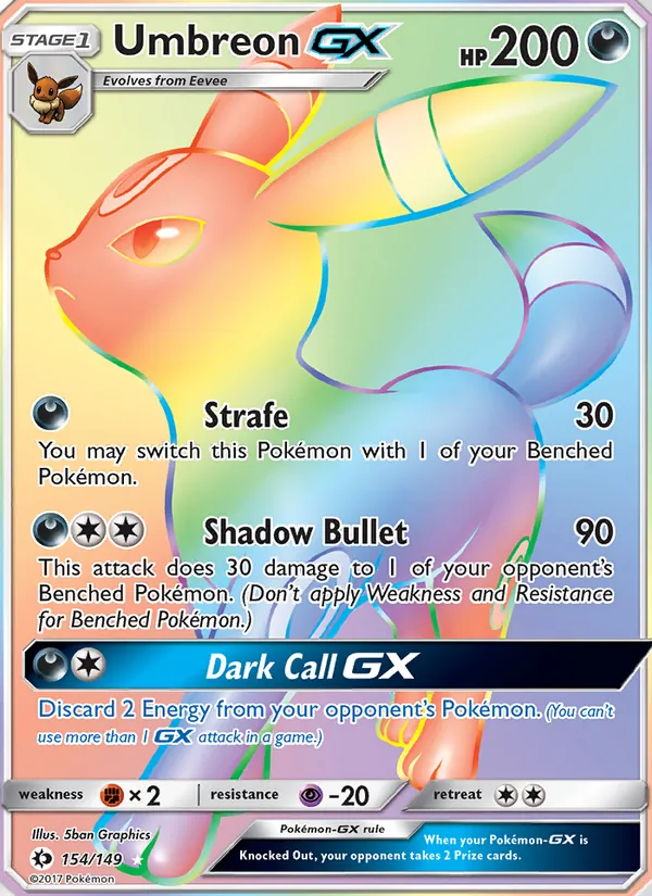 Umbreon GX – Sun & Moon 154