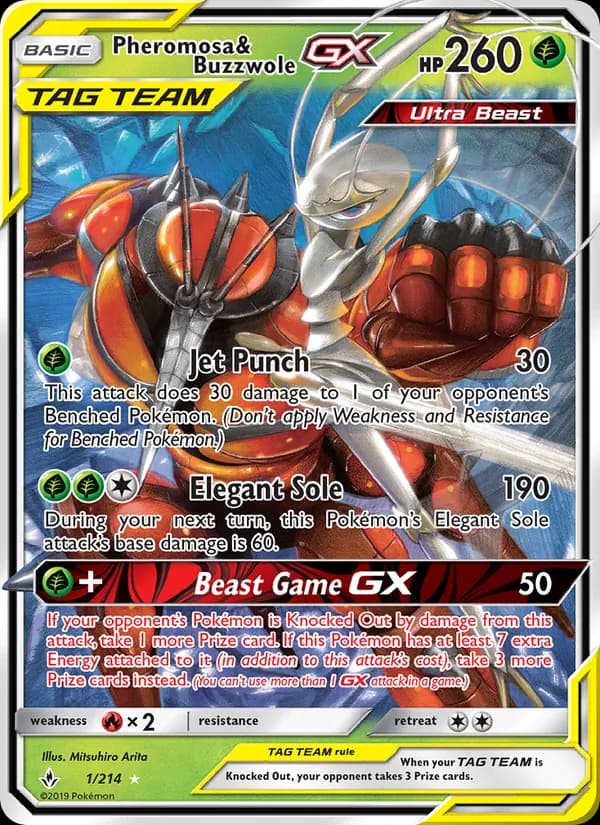 Pheromosa & Buzzwole GX – Unbroken Bonds 1