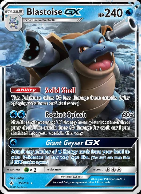 Blastoise GX – Unbroken Bonds 35
