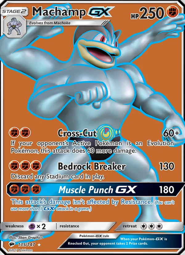 Machamp GX – Burning Shadows 135