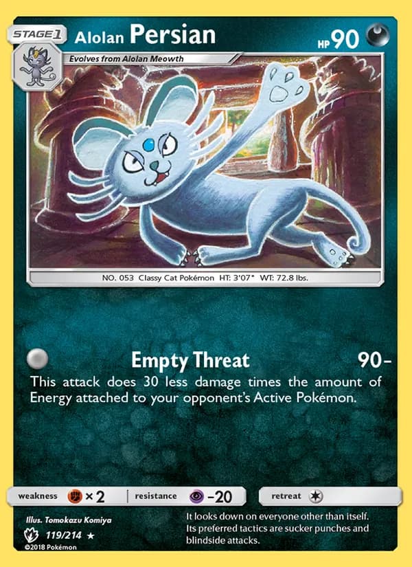 Alolan Persian – Lost Thunder 119