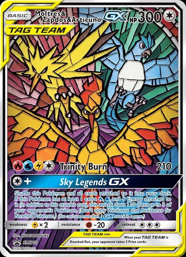 Moltres & Zapdos & Articuno GX – SM Black Star Promos SM210