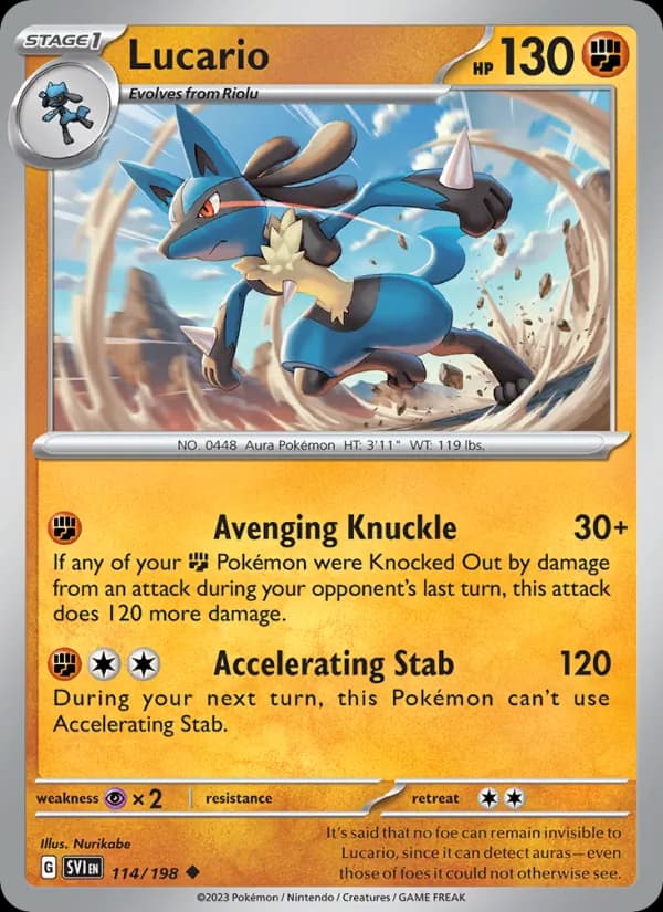 Lucario – Scarlet & Violet 114