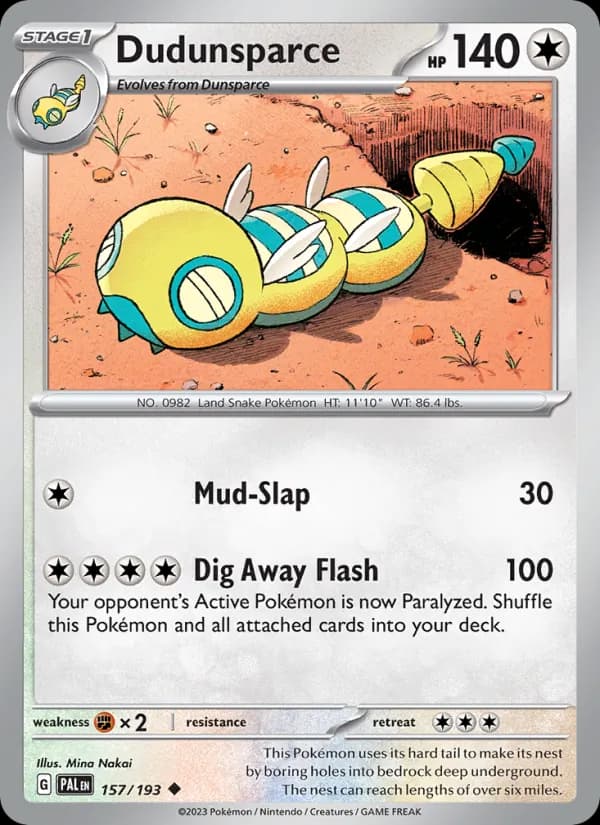 Dudunsparce – Paldea Evolved 157