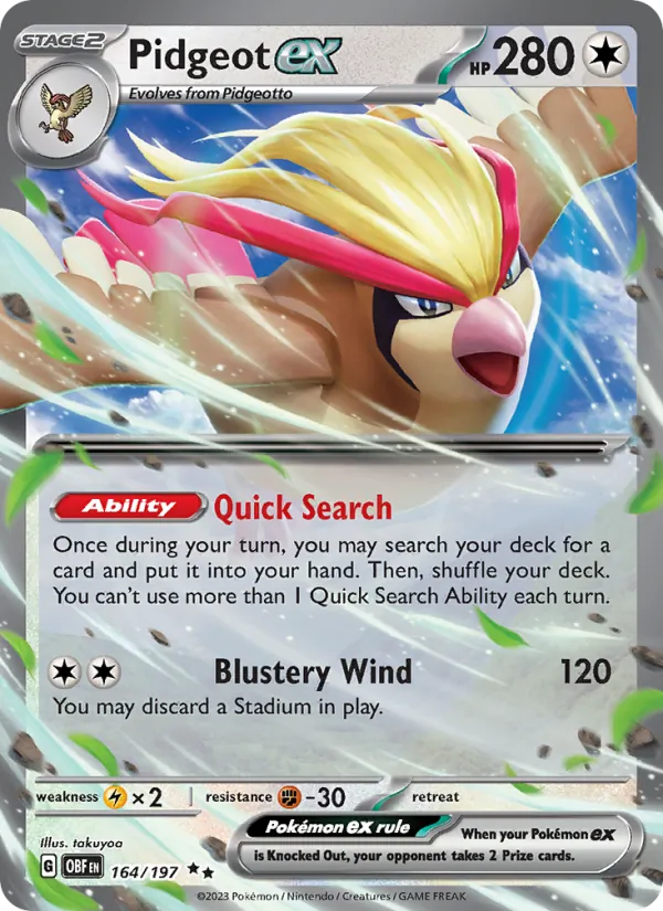Pidgeot ex – Obsidian Flames 164