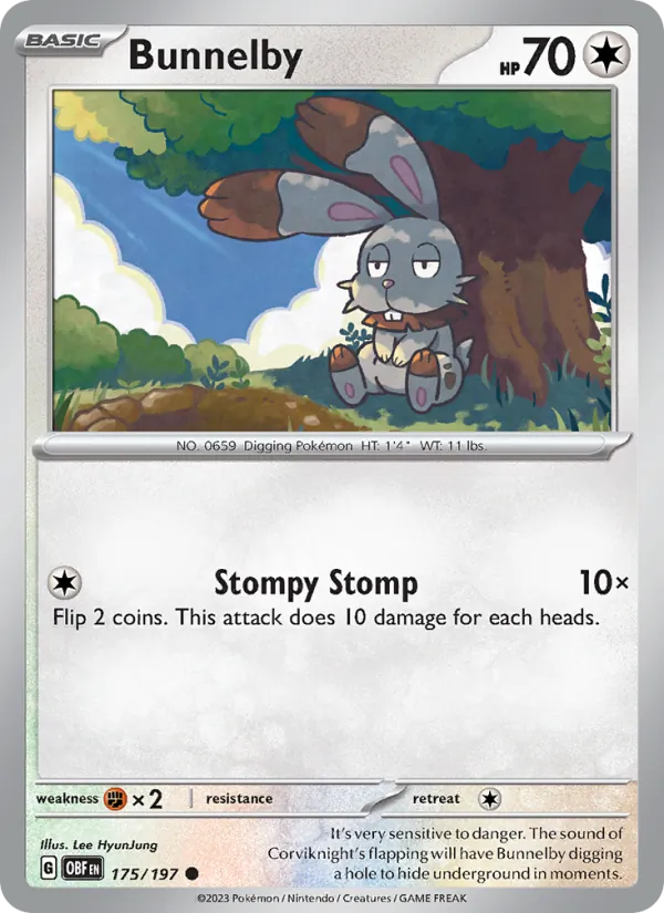 Bunnelby – Obsidian Flames 175