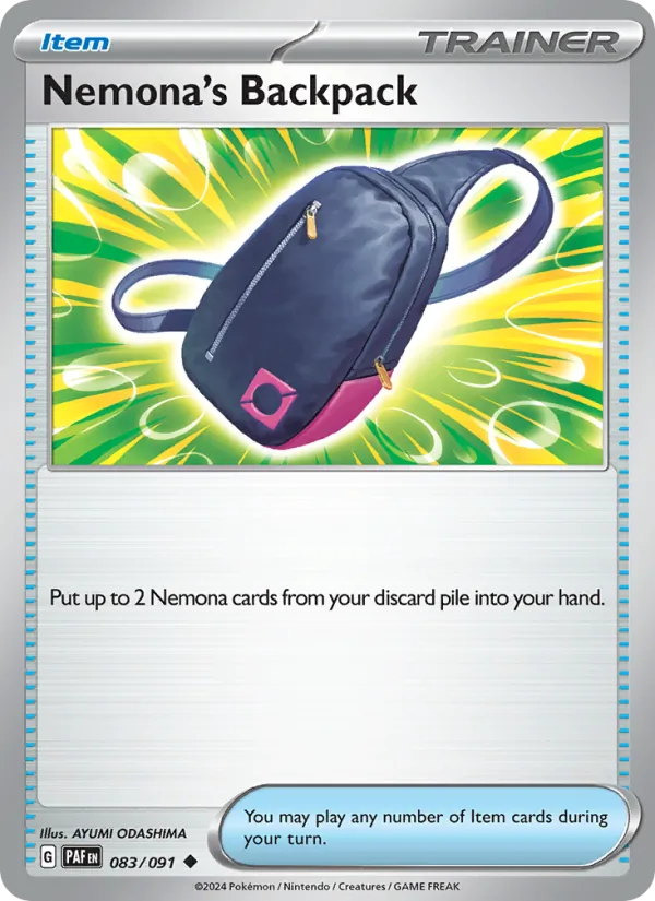 Nemona's Backpack – Paldean Fates 083