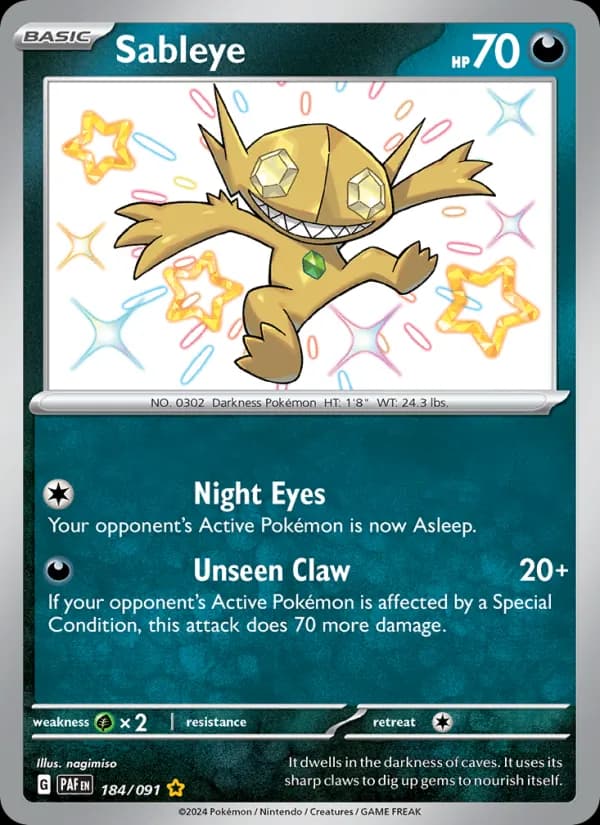 Sableye – Paldean Fates 184