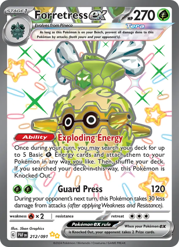 Forretress ex – Paldean Fates 212