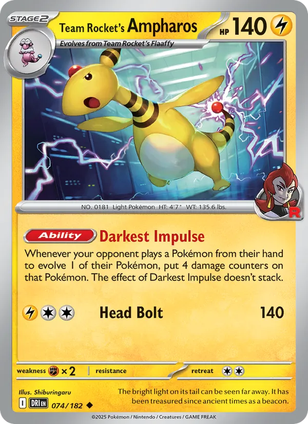 Team Rocket's Ampharos – Destined Rivals 074