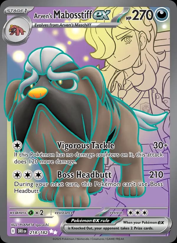 Arven's Mabosstiff ex – Destined Rivals 218