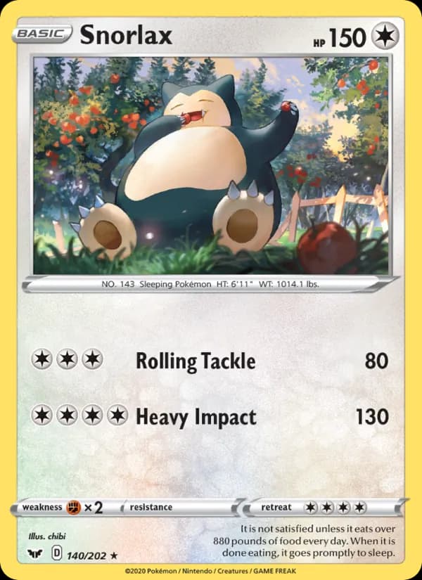 Snorlax – Sword & Shield 140