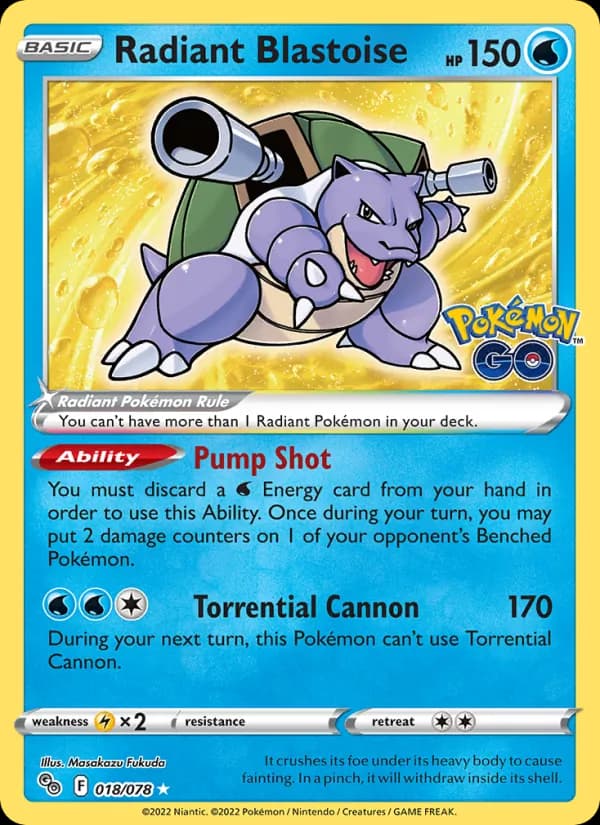 Radiant Blastoise – Pokémon GO 018