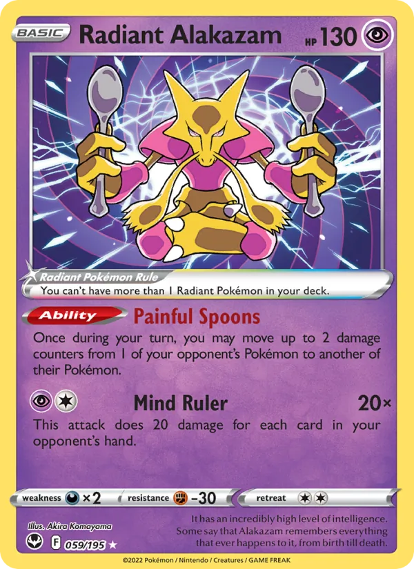 Radiant Alakazam – Silver Tempest 059