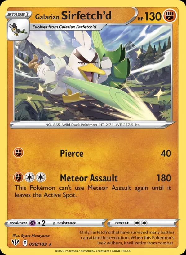 Galarian Sirfetch'd – Darkness Ablaze 98