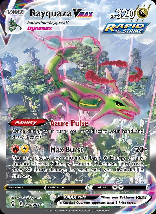 Rayquaza VMAX – Evolving Skies 218