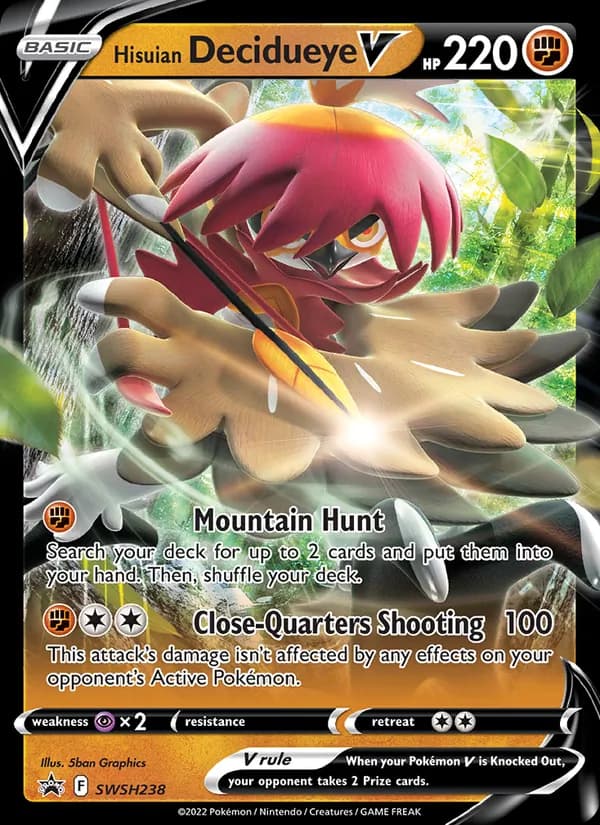 Hisuian Decidueye V – SWSH Black Star Promos SWSH238