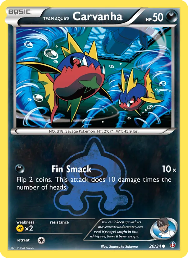 Team Aqua's Carvanha – Double Crisis 20