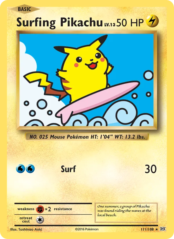 Surfing Pikachu – Evolutions 111