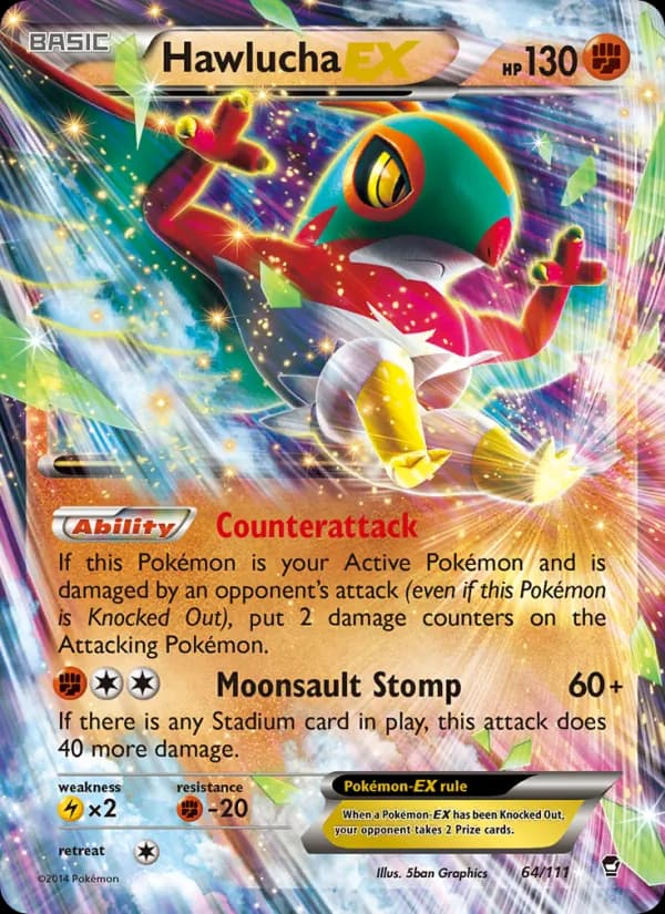 Hawlucha EX – Furious Fists 64