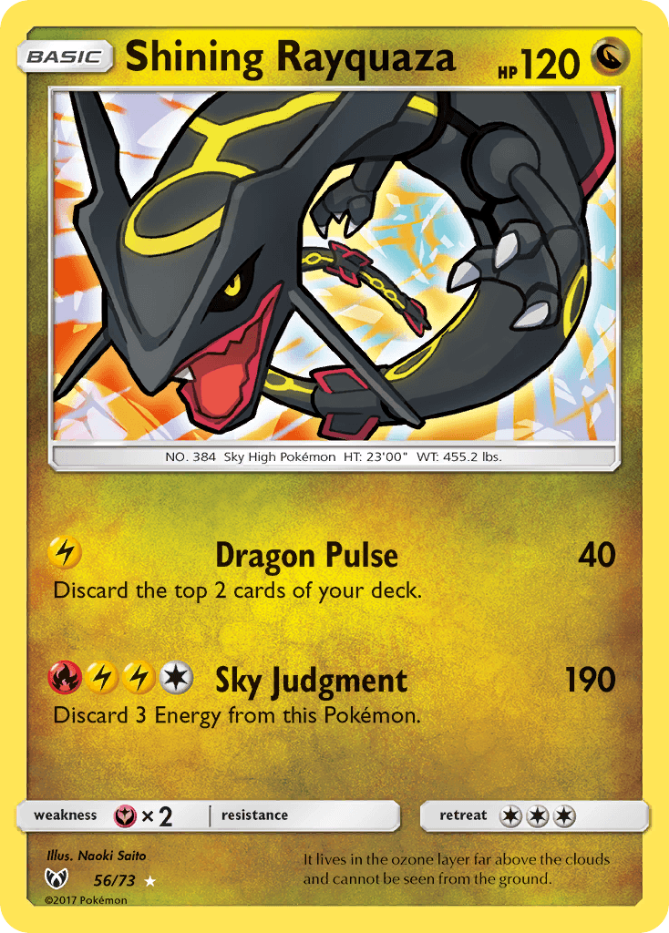 Shining Rayquaza – Shining Legends 56