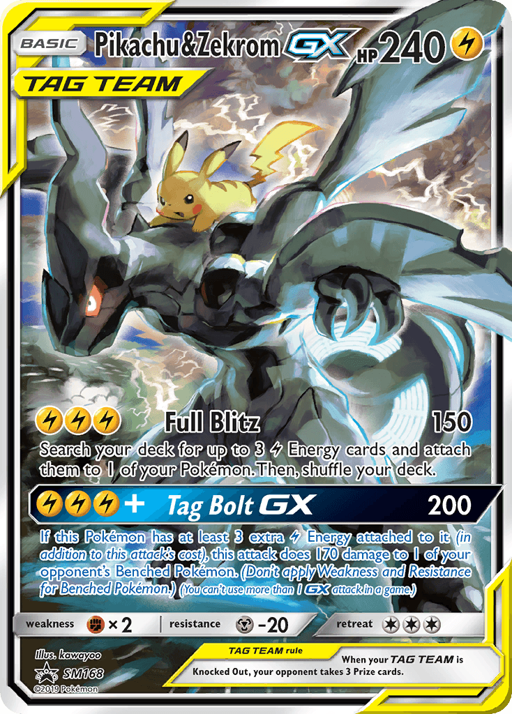 Pikachu & Zekrom GX – SM Black Star Promos SM168