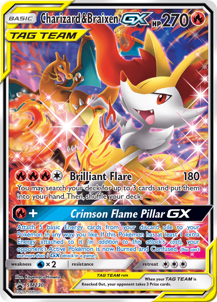 Charizard & Braixen GX – SM Black Star Promos SM230