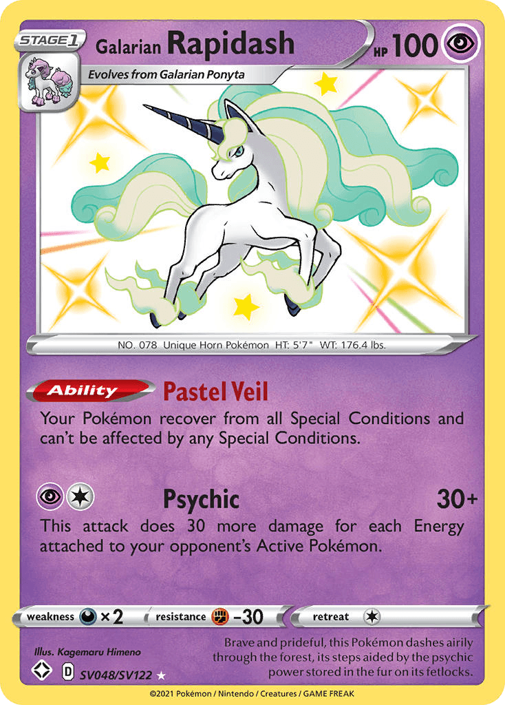 Galarian Rapidash – Shining Fates Shiny Vault SV048