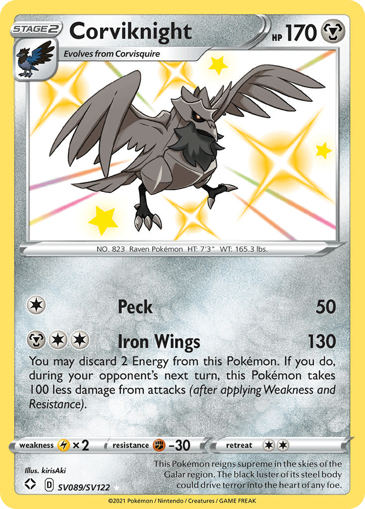 Corviknight – Shining Fates Shiny Vault SV089